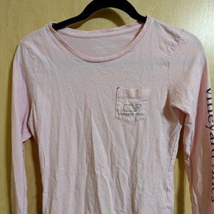 Preppy Chic! Vineyard Vines Pink Long-Sleeve Tee Shirt - Women's Size XS
